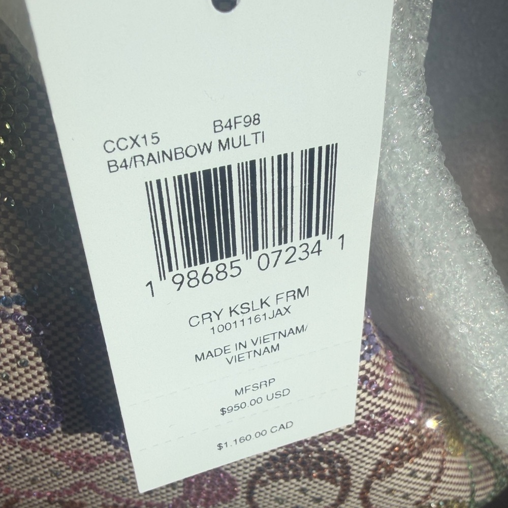 Coach Kisslock Large Frame Crystal Rainbow Bag - Picture 10 of 10